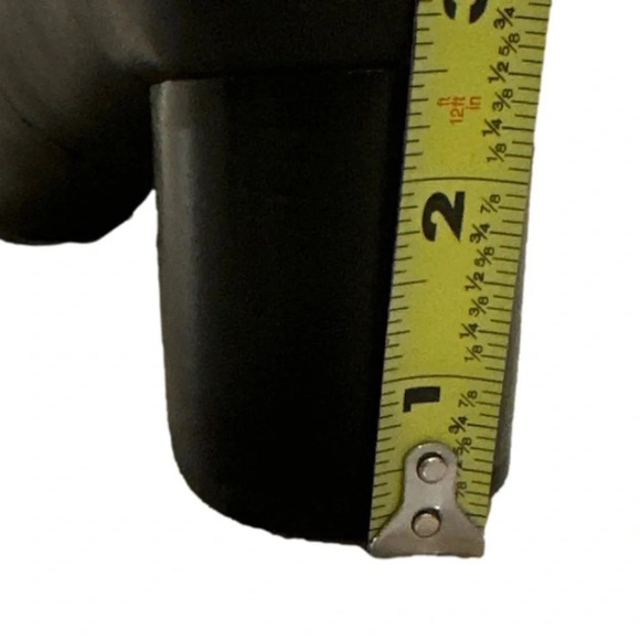 Adrienne Vittadini Glatz Leather black round toe chunky block heel pumps sz 7.5 - Picture 7 of 8